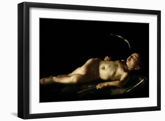 Sleeping Cupid, 1608-Caravaggio-Framed Giclee Print