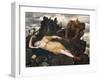 Sleeping Diana Watched by Two Fauns, 1877-Arnold Böcklin-Framed Giclee Print