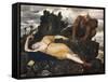 Sleeping Diana Watched by Two Fauns, 1877-Arnold Böcklin-Framed Stretched Canvas