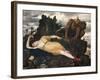 Sleeping Diana Watched by Two Fauns, 1877-Arnold Böcklin-Framed Giclee Print