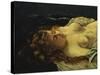 Sleeping Female with Red Hair-Gustave Courbet-Stretched Canvas