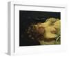 Sleeping Female with Red Hair-Gustave Courbet-Framed Giclee Print