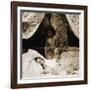 Sleeping Girl Being Watched over by Her Guardian Angel , 1898-null-Framed Giclee Print