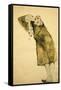 Sleeping Girl-Egon Schiele-Framed Stretched Canvas