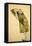Sleeping Girl-Egon Schiele-Framed Stretched Canvas