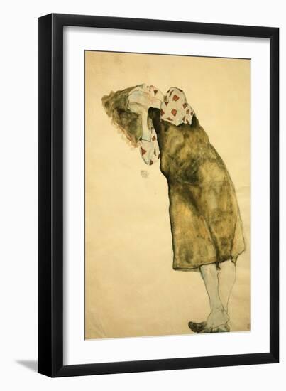 Sleeping Girl-Egon Schiele-Framed Giclee Print