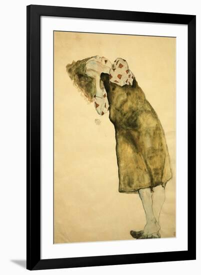 Sleeping Girl-Egon Schiele-Framed Giclee Print