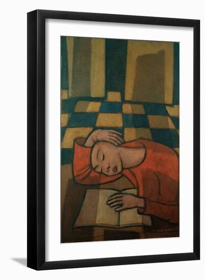 Sleeping Girl-Casorati Felice-Framed Giclee Print