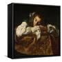 Sleeping Girl-Domenico Fetti-Framed Stretched Canvas