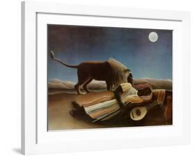 Sleeping Gypsy, 1897-Henri Rousseau-Framed Art Print