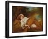 Sleeping Harvester (Oil on Canvas)-Jean Francois de Troy-Framed Giclee Print