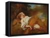 Sleeping Harvester (Oil on Canvas)-Jean Francois de Troy-Framed Stretched Canvas