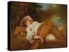 Sleeping Harvester (Oil on Canvas)-Jean Francois de Troy-Stretched Canvas