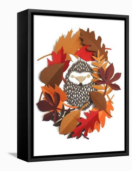 Sleeping hedgehog-Isobel Barber-Framed Stretched Canvas