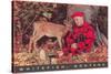 Sleeping Hunter with Fawn, Whitefish, Montana-null-Stretched Canvas