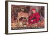 Sleeping Hunter with Fawn, Whitefish, Montana-null-Framed Art Print