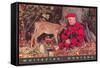 Sleeping Hunter with Fawn, Whitefish, Montana-null-Framed Stretched Canvas