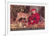 Sleeping Hunter with Fawn, Whitefish, Montana-null-Framed Art Print