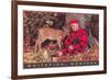 Sleeping Hunter with Fawn, Whitefish, Montana-null-Framed Art Print