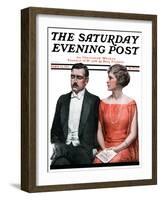 "Sleeping it Opera," Saturday Evening Post Cover, March 24, 1923-Charles A. MacLellan-Framed Giclee Print