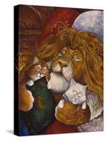 Sleeping Lion-Bill Bell-Stretched Canvas