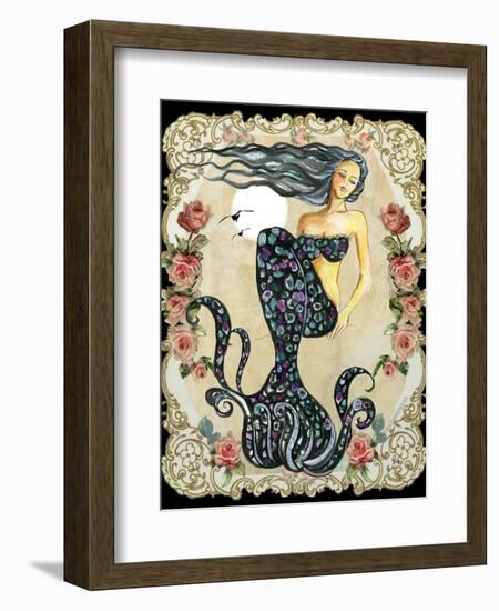 Sleeping Mermaid-sylvia pimental-Framed Art Print