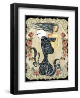 Sleeping Mermaid-sylvia pimental-Framed Art Print