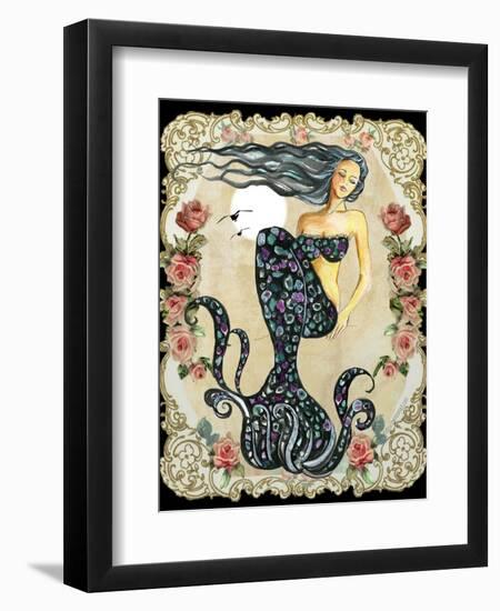 Sleeping Mermaid-sylvia pimental-Framed Art Print