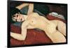 Sleeping Nude with Arms Open (Red Nude)-Amedeo Modigliani-Framed Art Print