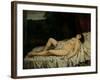 Sleeping Nude-Gustave Courbet-Framed Photographic Print