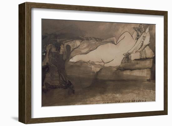 Sleeping Nude-Victor Hugo-Framed Giclee Print