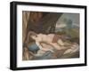 Sleeping Nymph Spied upon by Satyrs, 1756-88 (Pastel on Panel)-Jean-Etienne Liotard-Framed Giclee Print