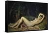 Sleeping Nymph-Theodore Chasseriau-Framed Stretched Canvas