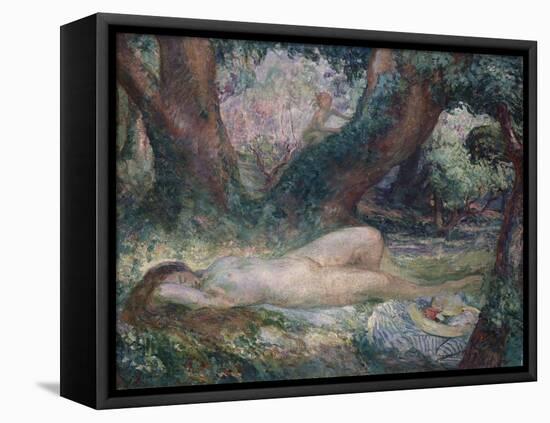 Sleeping Nymph-Henri Lebasque-Framed Stretched Canvas
