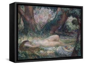 Sleeping Nymph-Henri Lebasque-Framed Stretched Canvas