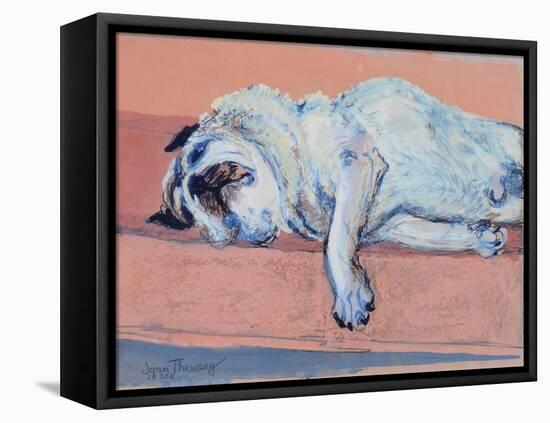 Sleeping Pug Two, 2000-Joan Thewsey-Framed Stretched Canvas