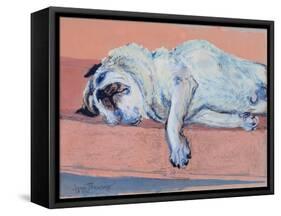 Sleeping Pug Two, 2000-Joan Thewsey-Framed Stretched Canvas