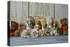 Sleeping Puppies-Santa’s Workshop-Stretched Canvas