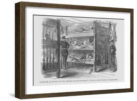 Sleeping Quarters of the Rhode Island Regiment-Frank Leslie-Framed Art Print