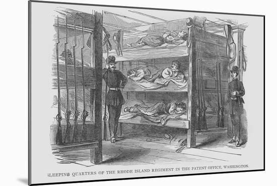 Sleeping Quarters of the Rhode Island Regiment-Frank Leslie-Mounted Art Print