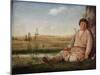 Sleeping Shepherd Boy, 1823-Alexei Gavrilovich Venetsianov-Mounted Giclee Print