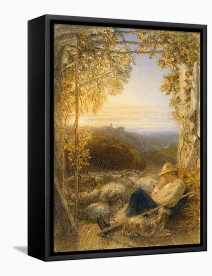 Sleeping Shepherd - Morning, C.1857-Samuel Palmer-Framed Stretched Canvas