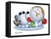 Sleeping Snowman-Olga And Alexey Drozdov-Framed Stretched Canvas