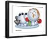 Sleeping Snowman-Olga And Alexey Drozdov-Framed Photographic Print