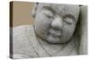 Sleeping stone sculpture figure Taiwan-Charles Bowman-Stretched Canvas