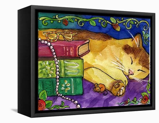 Sleeping Tabby Cat-sylvia pimental-Framed Stretched Canvas