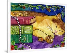 Sleeping Tabby Cat-sylvia pimental-Framed Art Print