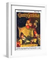 "Sleeping Through Santa's Visit," Country Gentleman Cover, December 1, 1928-Haddon Sundblom-Framed Giclee Print