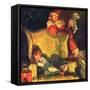 "Sleeping Through Santa's Visit,"December 1, 1928-Haddon Sundblom-Framed Stretched Canvas