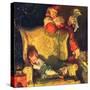 "Sleeping Through Santa's Visit,"December 1, 1928-Haddon Sundblom-Stretched Canvas